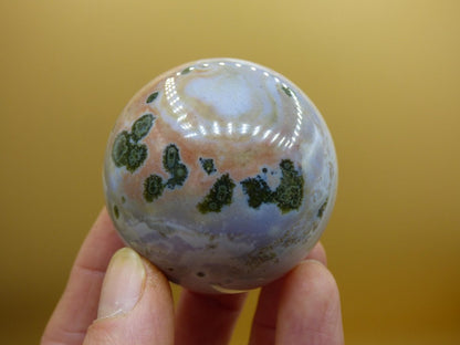 8 Adern Ocean Jaspis Orbicular weiß grün - Edelstein Kugel Rarität Natur Heilstein Deko Kristall Geschenk Er Sie Mann Frau Energie Selten - Art of Nature Berlin