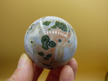 8 Adern Ocean Jaspis Orbicular weiß grün - Edelstein Kugel Rarität Natur Heilstein Deko Kristall Geschenk Er Sie Mann Frau Energie Selten - Art of Nature Berlin