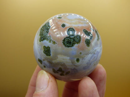 8 Adern Ocean Jaspis Orbicular weiß grün - Edelstein Kugel Rarität Natur Heilstein Deko Kristall Geschenk Er Sie Mann Frau Energie Selten - Art of Nature Berlin