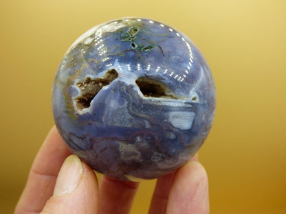 8 Adern Ocean Jaspis Orbicular weiß lavendel - Edelstein Kugel Rarität Heilstein Deko Kristall Geschenk Er Sie Mann Frau Energie Selten - Art of Nature Berlin