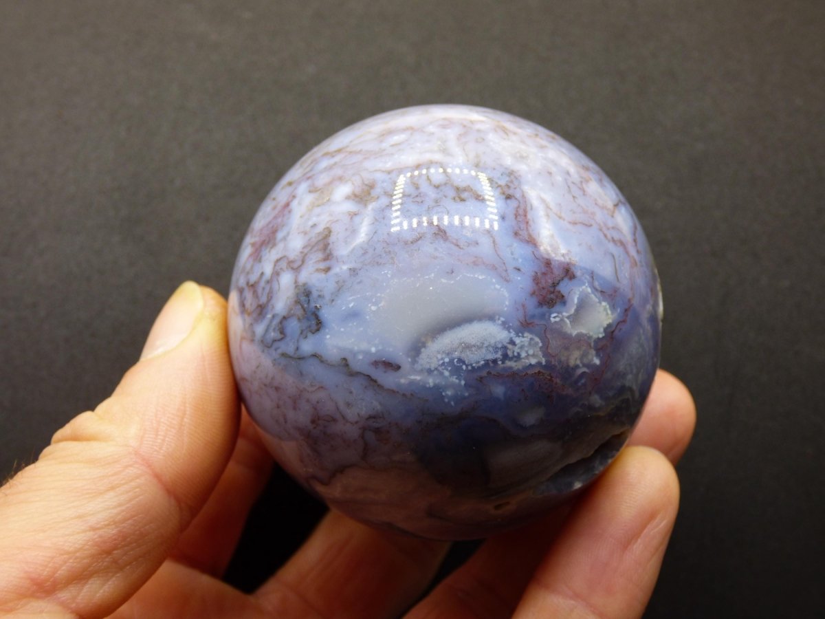 8 Adern Ocean Jaspis Orbicular weiß lavendel - Edelstein Kugel Rarität Heilstein Deko Kristall Geschenk Er Sie Mann Frau Energie Selten - Art of Nature Berlin