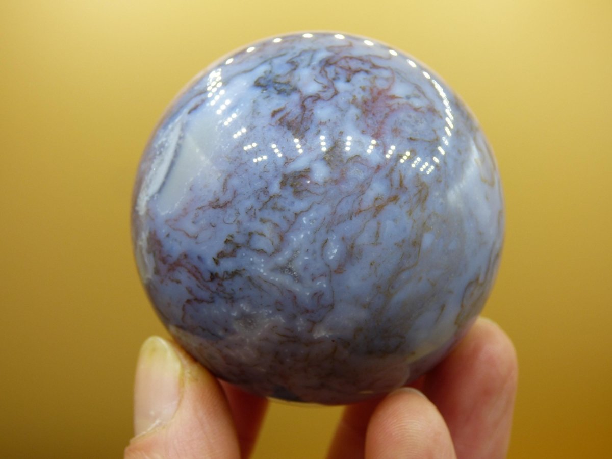 8 Adern Ocean Jaspis Orbicular weiß lavendel - Edelstein Kugel Rarität Heilstein Deko Kristall Geschenk Er Sie Mann Frau Energie Selten - Art of Nature Berlin