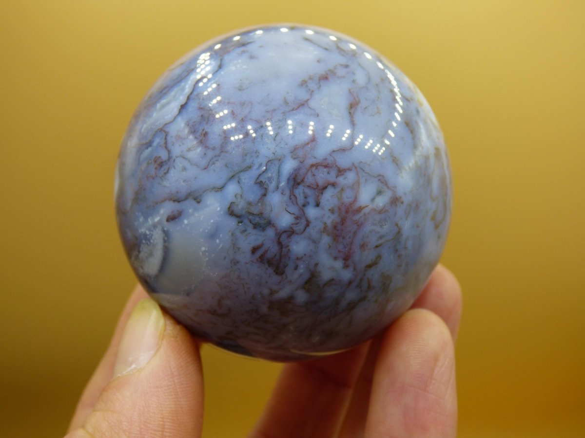 8 Adern Ocean Jaspis Orbicular weiß lavendel - Edelstein Kugel Rarität Heilstein Deko Kristall Geschenk Er Sie Mann Frau Energie Selten - Art of Nature Berlin