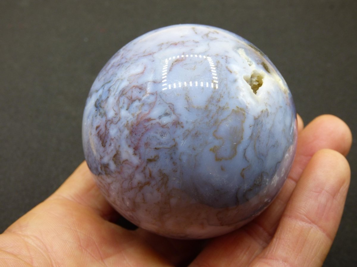 8 Adern Ocean Jaspis Orbicular weiß lavendel - Edelstein Kugel Rarität Heilstein Deko Kristall Geschenk Er Sie Mann Frau Energie Selten - Art of Nature Berlin