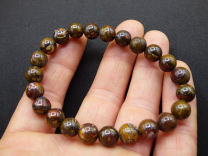8mm Boulder Opal - Edelstein Perlen Armband *Unikat* Natur Heilstein echt Kristall Rarität Geschenk Mann Frau Mutter Er Sie braun - Art of Nature Berlin