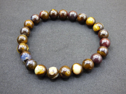 8mm Boulder Opal - Edelstein Perlen Armband *Unikat* Natur Heilstein echt Kristall Rarität Geschenk Mann Frau Mutter Er Sie braun - Art of Nature Berlin