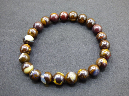 8mm Boulder Opal - Edelstein Perlen Armband *Unikat* Natur Heilstein echt Kristall Rarität Geschenk Mann Frau Mutter Er Sie braun - Art of Nature Berlin