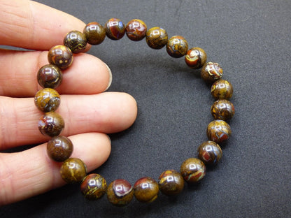 8mm Boulder Opal - Edelstein Perlen Armband *Unikat* Natur Heilstein echt Kristall Rarität Geschenk Mann Frau Mutter Er Sie braun - Art of Nature Berlin