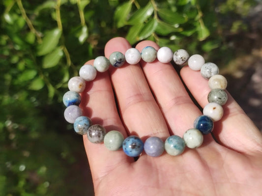 8mm Hackmanit *Rarität* Edelstein Stretch Armband blau rosa weiß Perlen Kristall Geschenk Mann Frau Selten Heilstein Er Sie Vater Mutter - Art of Nature Berlin