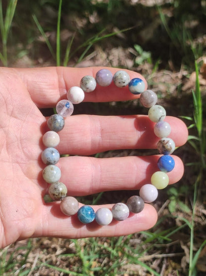 8mm Hackmanit *Rarität* Edelstein Stretch Armband blau rosa weiß Perlen Kristall Geschenk Mann Frau Selten Heilstein Er Sie Vater Mutter - Art of Nature Berlin