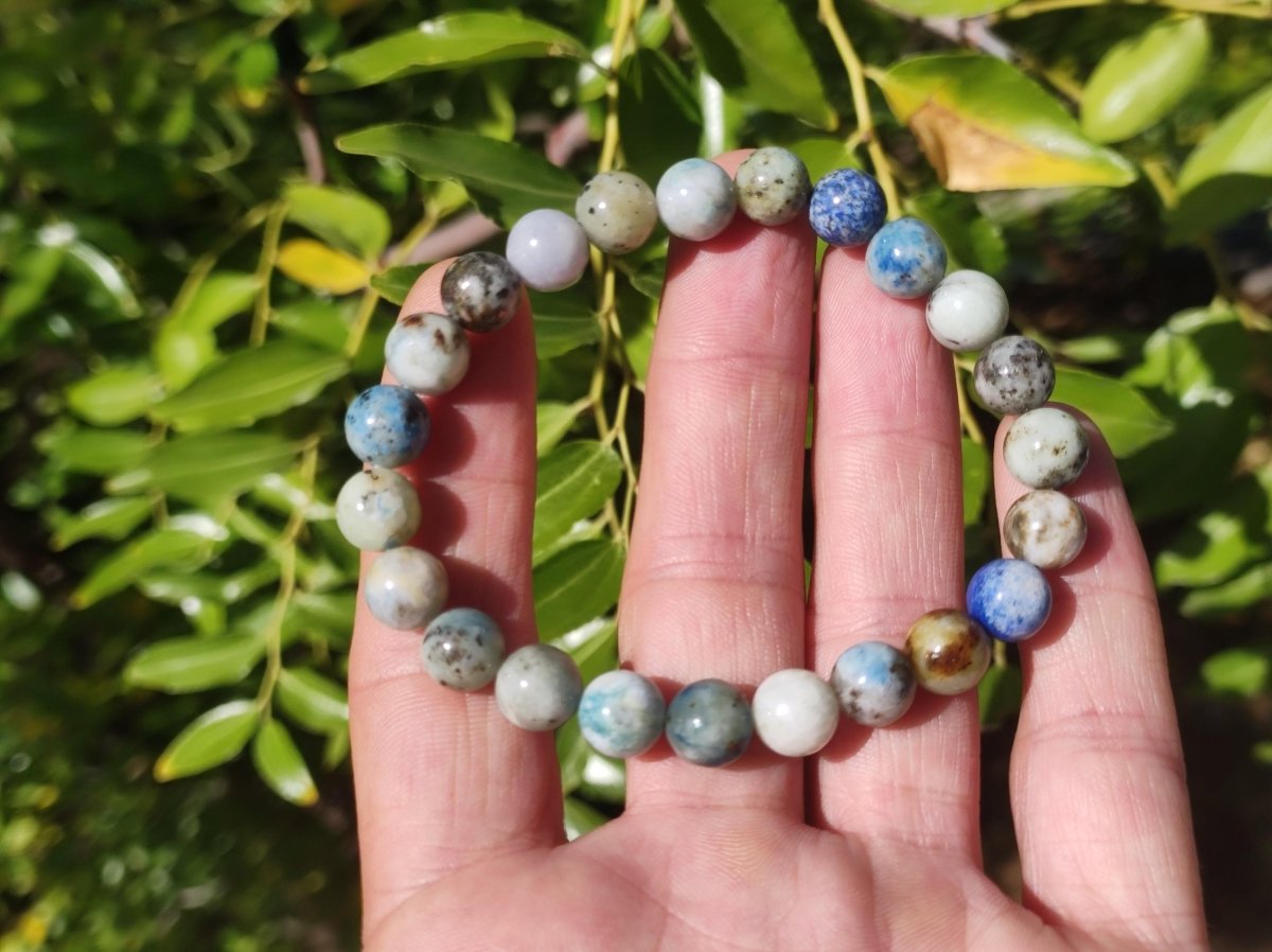 8mm Hackmanit *Rarität* Edelstein Stretch Armband blau rosa weiß Perlen Kristall Geschenk Mann Frau Selten Heilstein Er Sie Vater Mutter - Art of Nature Berlin