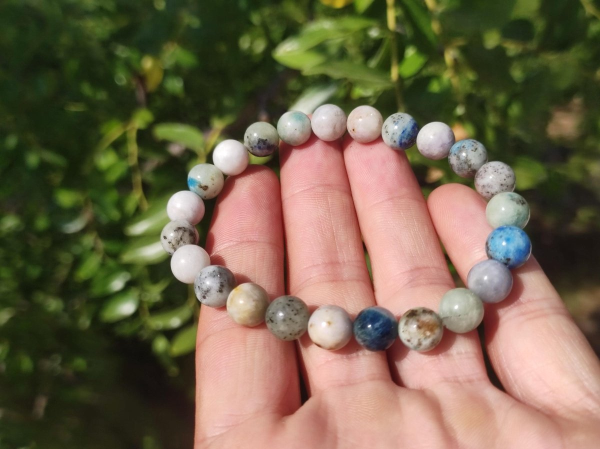 8mm Hackmanit *Rarität* Edelstein Stretch Armband blau rosa weiß Perlen Kristall Geschenk Mann Frau Selten Heilstein Er Sie Vater Mutter - Art of Nature Berlin