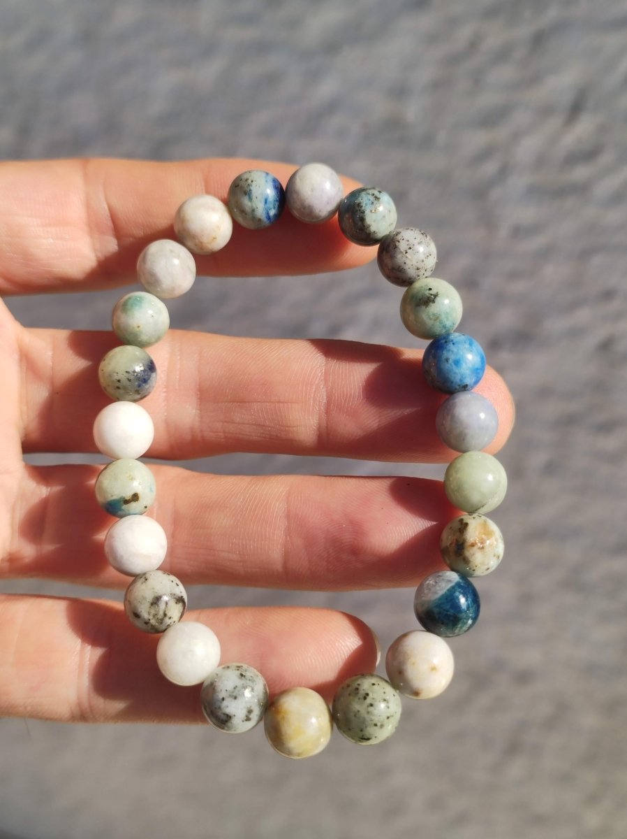 8mm Hackmanit *Rarität* Edelstein Stretch Armband blau rosa weiß Perlen Kristall Geschenk Mann Frau Selten Heilstein Er Sie Vater Mutter - Art of Nature Berlin