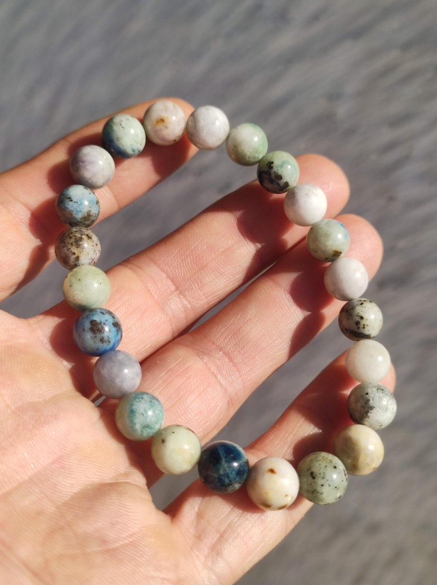 8mm Hackmanit *Rarität* Edelstein Stretch Armband blau rosa weiß Perlen Kristall Geschenk Mann Frau Selten Heilstein Er Sie Vater Mutter - Art of Nature Berlin