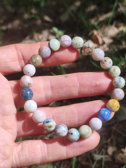 8mm Hackmanit *Rarität* Edelstein Stretch Armband blau rosa weiß Perlen Kristall Geschenk Mann Frau Selten Heilstein Er Sie Vater Mutter - Art of Nature Berlin