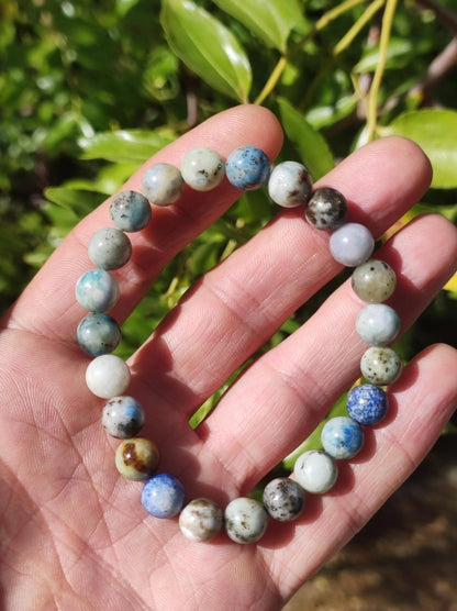 8mm Hackmanit *Rarität* Edelstein Stretch Armband blau rosa weiß Perlen Kristall Geschenk Mann Frau Selten Heilstein Er Sie Vater Mutter - Art of Nature Berlin