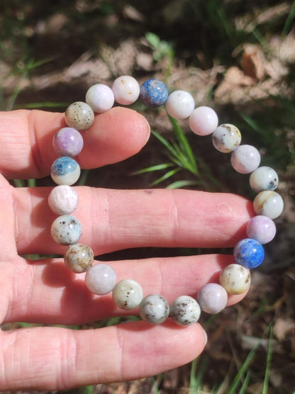 8mm Hackmanit *Rarität* Edelstein Stretch Armband blau rosa weiß Perlen Kristall Geschenk Mann Frau Selten Heilstein Er Sie Vater Mutter - Art of Nature Berlin