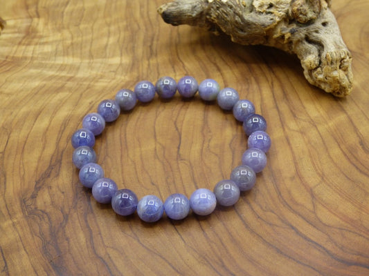 9mm Tansanit / Tanzanit ~ Edelstein Armband A Qualität Rarität echt Tansania edel hochwertig Damen Schmuck Geschenk Frau Mann Unisex blau - Art of Nature Berlin
