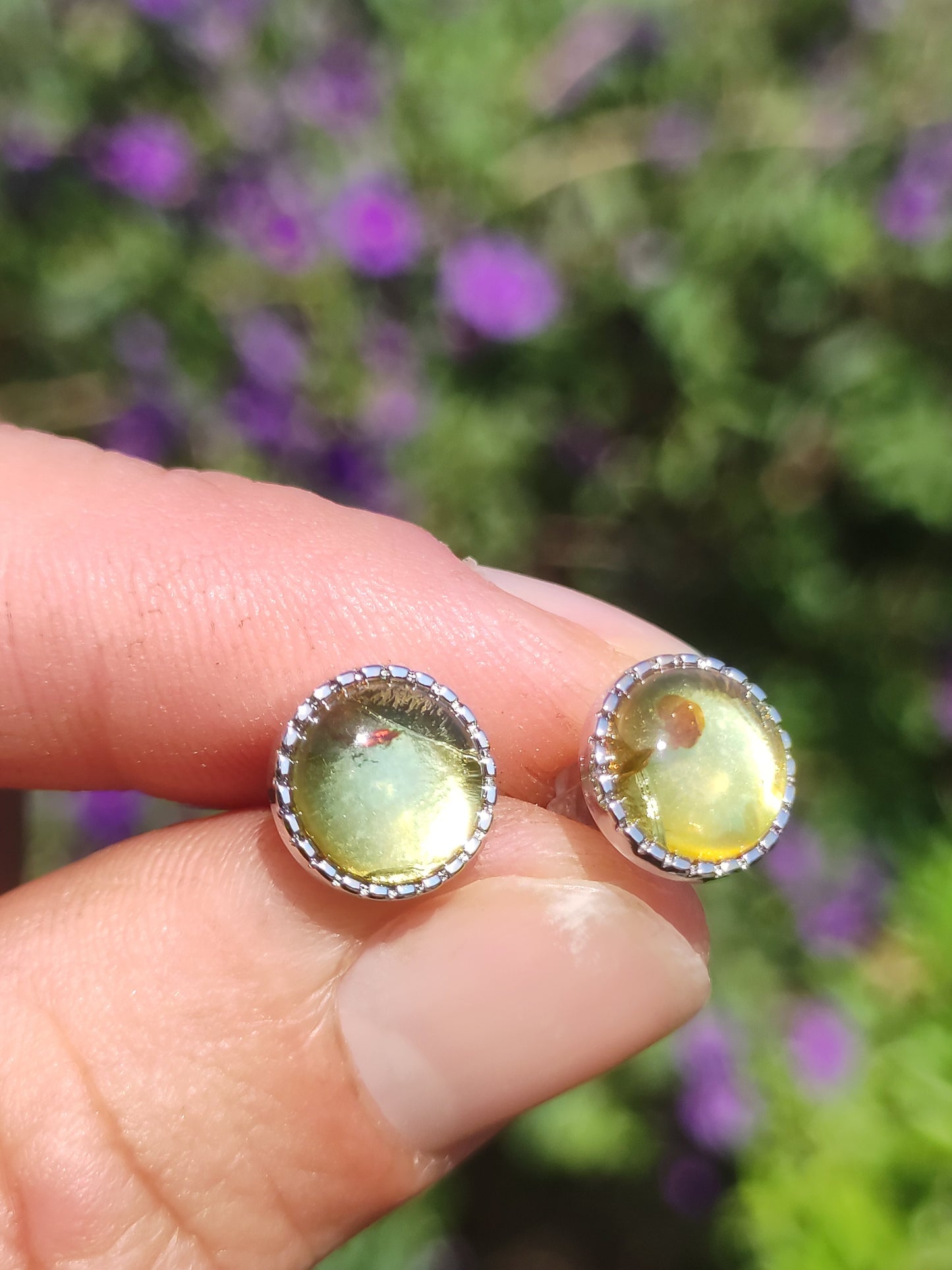 Ambre AAA - Clous d'oreilles Argent Sterling 925 Rareté Bijou Femme Boucles d'oreilles Pierre précieuse Pierre de guérison Cadeau Bijou Noble Rare Pièce unique