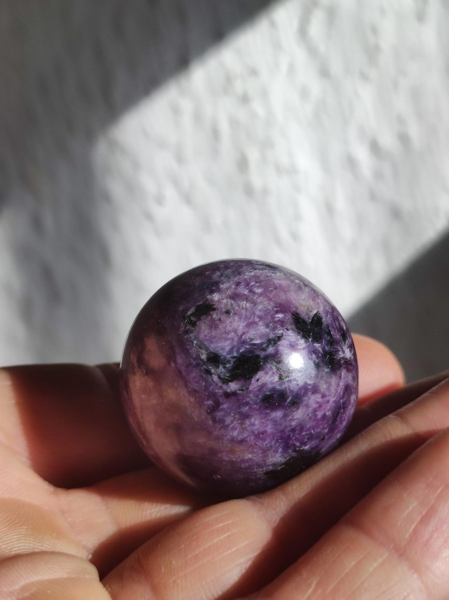AAA Charoit *Rarität* Sphere Kugel ~ Edelstein Deko Sphere Crystal Meditation ~Energy ~Heilstein ~Therapie - Art of Nature Berlin