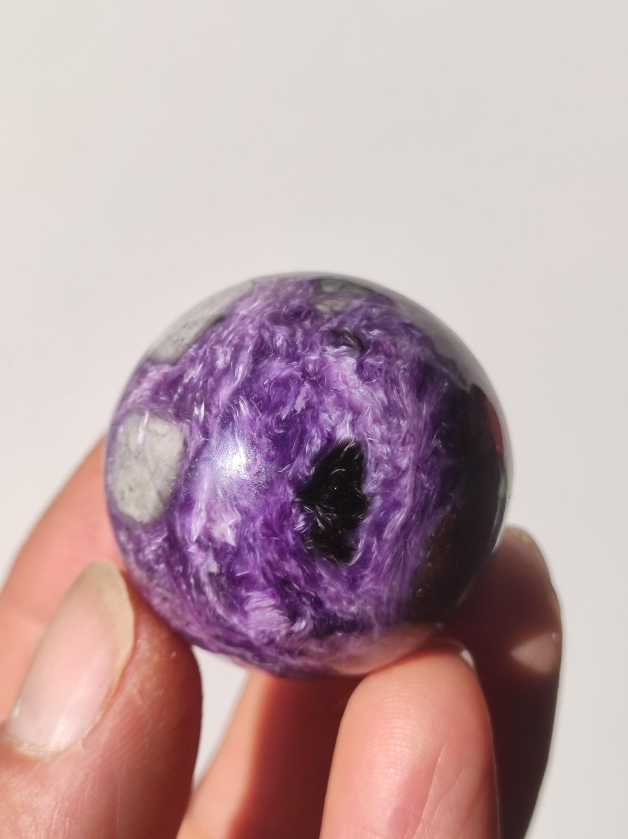 AAA Charoit *Rarität* Sphere Kugel ~ Edelstein Deko Sphere Crystal Meditation ~Energy ~Heilstein ~Therapie - Art of Nature Berlin