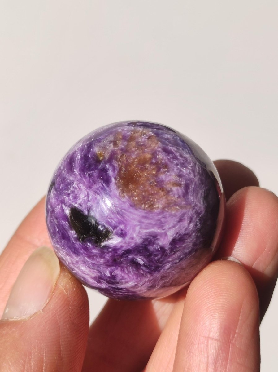 AAA Charoit *Rarität* Sphere Kugel ~ Edelstein Deko Sphere Crystal Meditation ~Energy ~Heilstein ~Therapie - Art of Nature Berlin