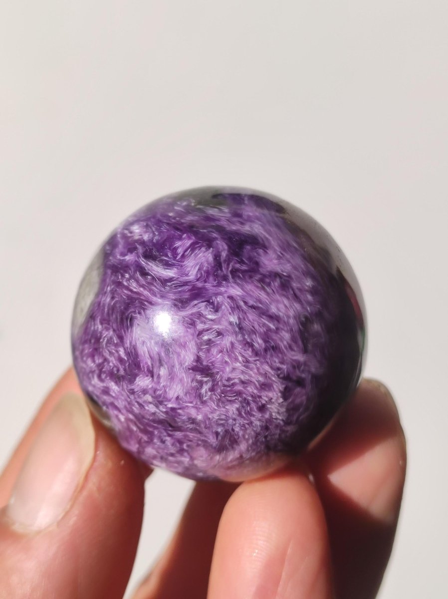 AAA Charoit *Rarität* Sphere Kugel ~ Edelstein Deko Sphere Crystal Meditation ~Energy ~Heilstein ~Therapie - Art of Nature Berlin