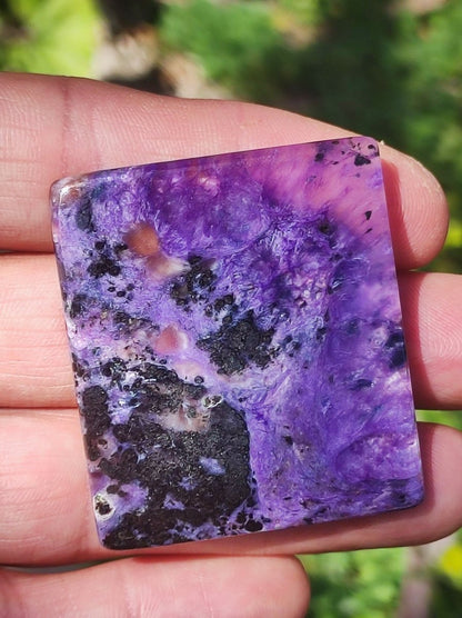 AAA Charoit XL 100% Natürlich Cabochon Sammler Mineral hochwertig Heilstein Auflegestein Rarität Unikat Therapie Energie Makramee einfassen - Art of Nature Berlin