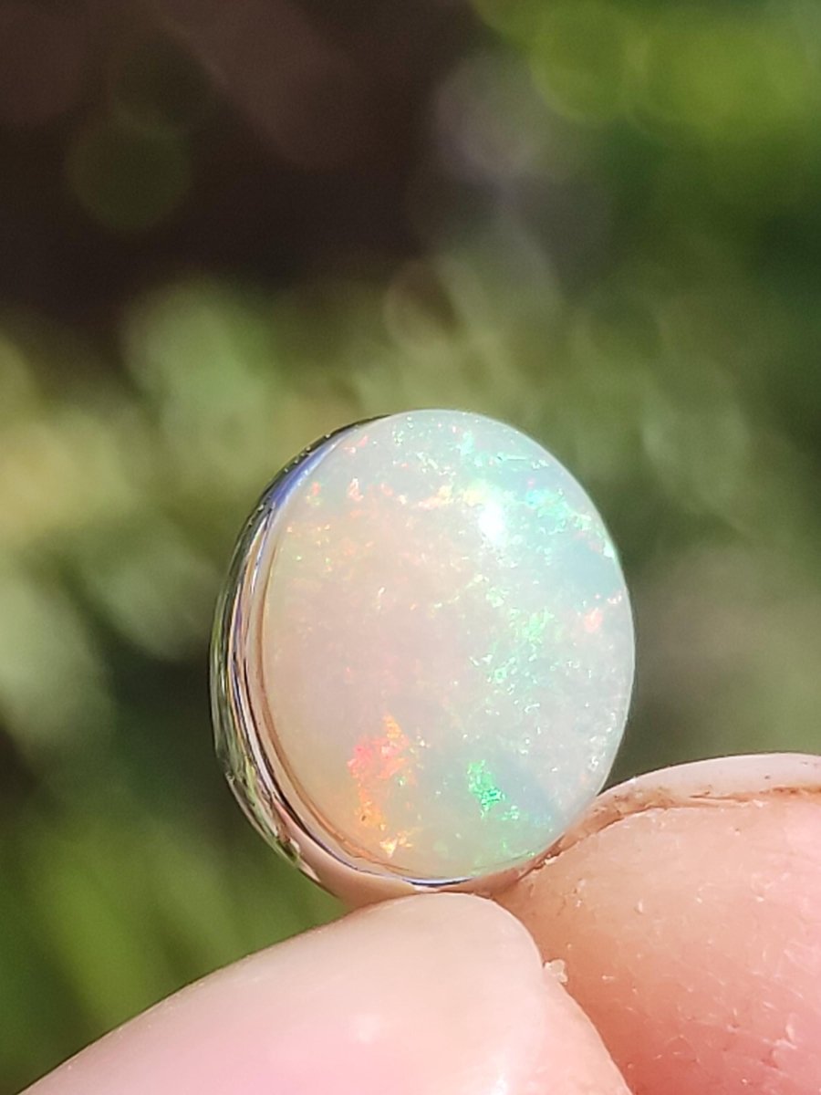 AAA Ethiopian Opal 925 Silber - Edelstein Kette bunt Rarität Edel Natur Heilstein Kristalle Anhänger Mann Frau Geschenk Er Sie Vater Rarität - Art of Nature Berlin