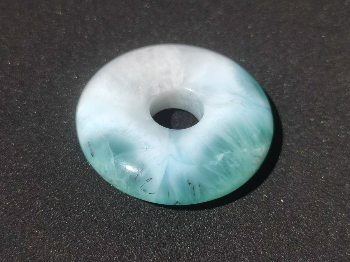 AAA Larimar Atlantis Stone Donut Edelstein Kette rot Natur HIPPIE Boho Heilstein Kristalle Schmuck Anhänger Mann Frau Kind Geschenk Er Sie - Art of Nature Berlin