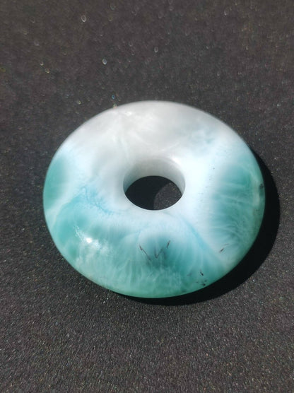 AAA Larimar Atlantis Stone Donut Edelstein Kette rot Natur HIPPIE Boho Heilstein Kristalle Schmuck Anhänger Mann Frau Kind Geschenk Er Sie - Art of Nature Berlin