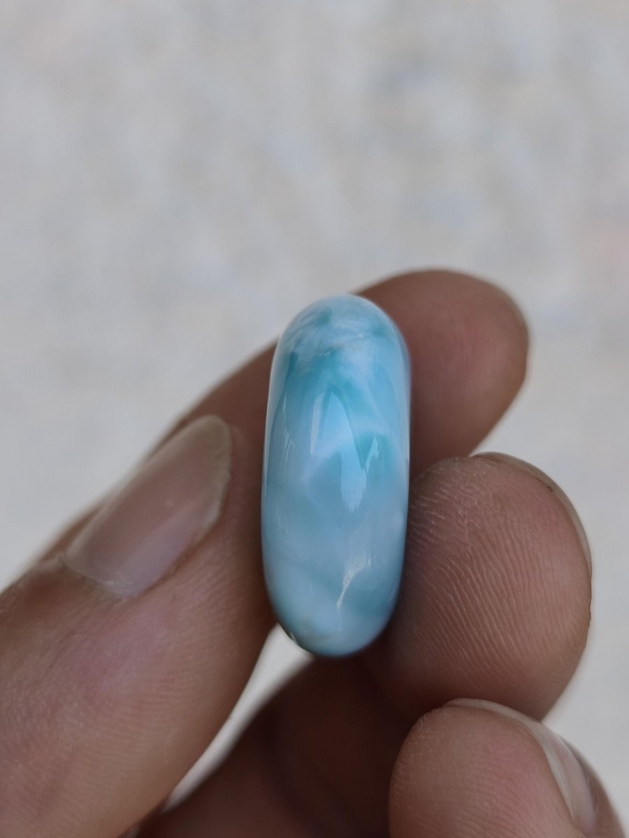 AAA Larimar Schutz Donut Edelstein Kette blau Heilstein Rarität Natur Frau Geschenk Mann Frau Er Sie Energie Kraft Glück - Art of Nature Berlin