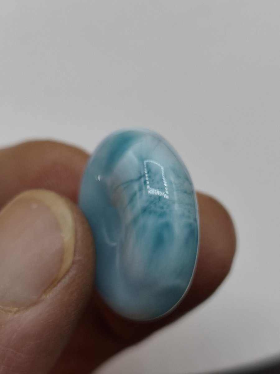 AAA Larimar Schutz Donut Edelstein Kette blau Heilstein Rarität Natur Frau Geschenk Mann Frau Er Sie Energie Kraft Glück - Art of Nature Berlin