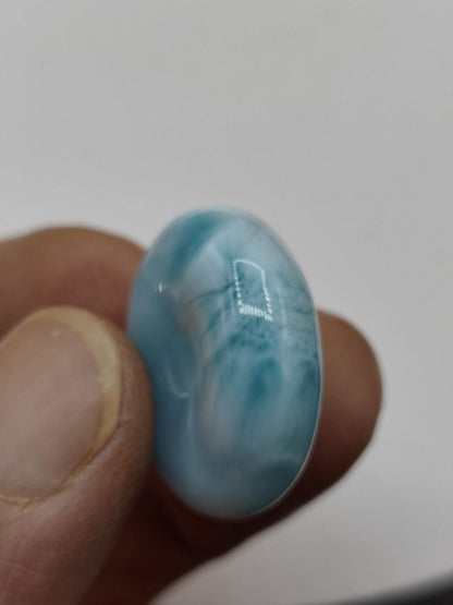 AAA Larimar Schutz Donut Edelstein Kette blau Heilstein Rarität Natur Frau Geschenk Mann Frau Er Sie Energie Kraft Glück - Art of Nature Berlin