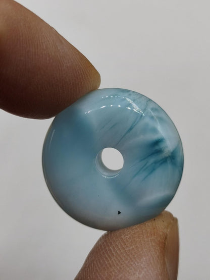 AAA Larimar Schutz Donut Edelstein Kette blau Heilstein Rarität Natur Frau Geschenk Mann Frau Er Sie Energie Kraft Glück - Art of Nature Berlin