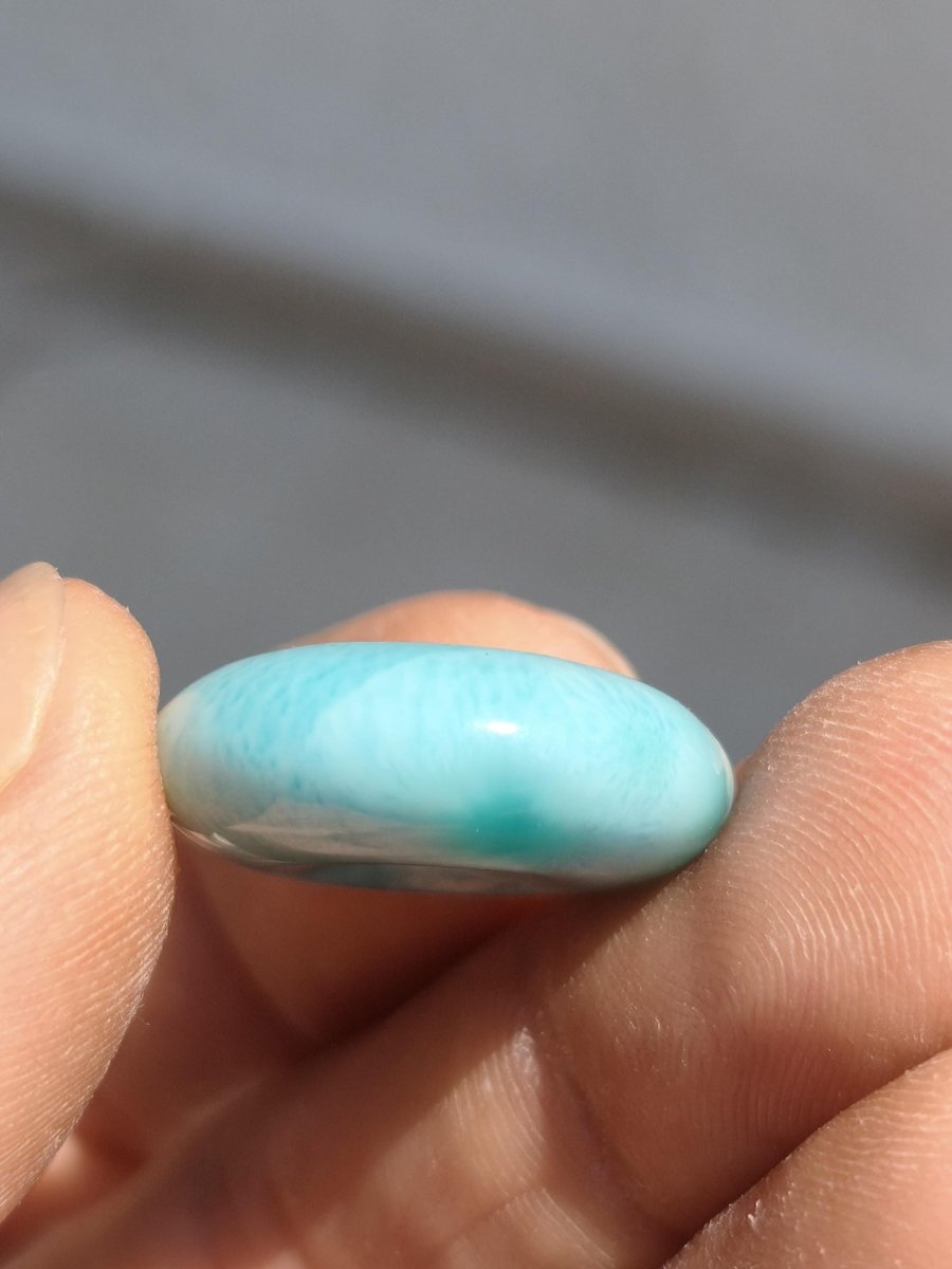 AAA Larimar Schutz Donut Edelstein Kette blau Heilstein Rarität Natur Frau Geschenk Mann Frau Er Sie Energie Kraft Glück - Art of Nature Berlin