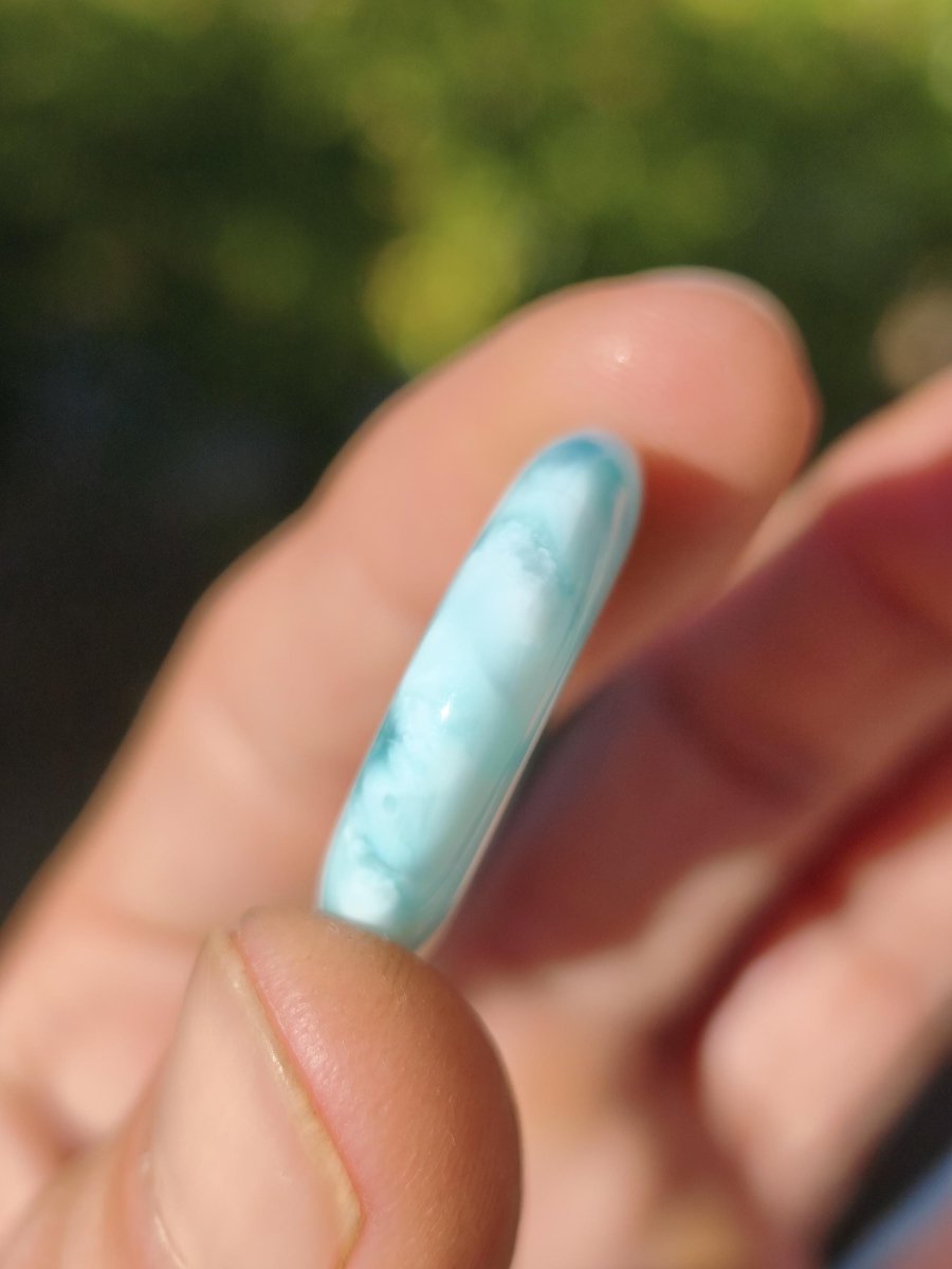 AAA Larimar Schutz Donut Edelstein Kette blau Heilstein Rarität Natur Frau Geschenk Mann Frau Er Sie Energie Kraft Glück - Art of Nature Berlin