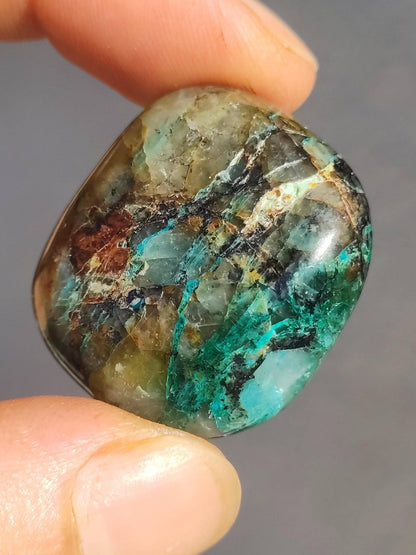 AAA Quantum Quattro Chrysocoll Shattuckit Quarz Azurit blau Natur Heilstein Meditation Ritual Indianer Schamanen Edelstein Mineral Sammler - Art of Nature Berlin