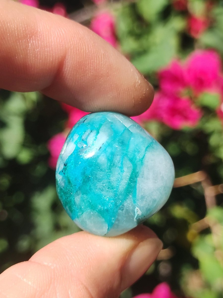 AAA Quantum Quattro Chrysocoll Shattuckit Quarz Azurit blau Natur Heilstein Meditation Ritual Indianer Schamanen Edelstein Mineral Sammler - Art of Nature Berlin