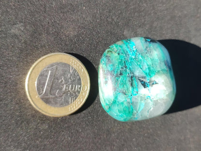 AAA Quantum Quattro Chrysocoll Shattuckit Quarz Azurit blau Natur Heilstein Meditation Ritual Indianer Schamanen Edelstein Mineral Sammler - Art of Nature Berlin