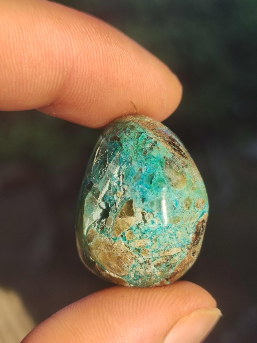 AAA Quantum Quattro Chrysocoll Shattuckit Quarz Azurit blau Natur Heilstein Meditation Ritual Indianer Schamanen Edelstein Mineral Sammler - Art of Nature Berlin