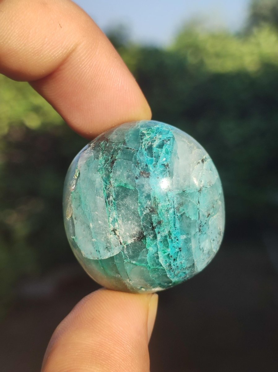 AAA Quantum Quattro Chrysocoll Shattuckit Quarz Azurit blau Natur Heilstein Meditation Ritual Indianer Schamanen Edelstein Mineral Sammler - Art of Nature Berlin