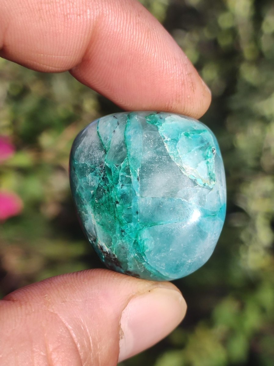 AAA Quantum Quattro Chrysocoll Shattuckit Quarz Azurit blau Natur Heilstein Meditation Ritual Indianer Schamanen Edelstein Mineral Sammler - Art of Nature Berlin