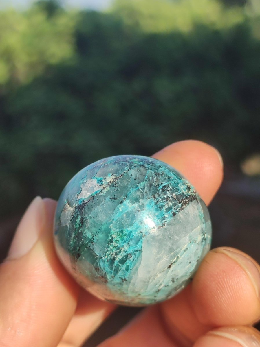 AAA Quantum Quattro Chrysocoll Shattuckit Quarz Azurit blau Natur Heilstein Meditation Ritual Indianer Schamanen Edelstein Mineral Sammler - Art of Nature Berlin