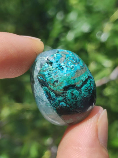 AAA Quantum Quattro Chrysocoll Shattuckit Quarz Azurit blau Natur Heilstein Meditation Ritual Indianer Schamanen Edelstein Mineral Sammler - Art of Nature Berlin