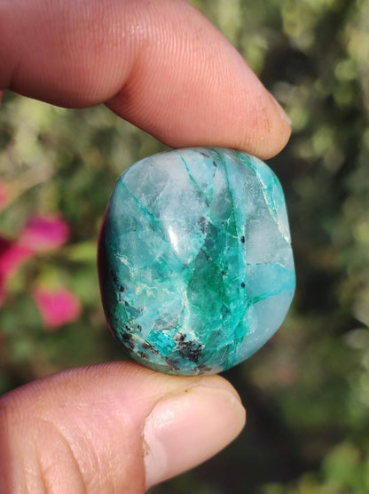 AAA Quantum Quattro Chrysocoll Shattuckit Quarz Azurit blau Natur Heilstein Meditation Ritual Indianer Schamanen Edelstein Mineral Sammler - Art of Nature Berlin