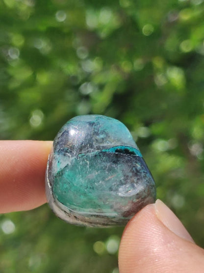 AAA Quantum Quattro Chrysocoll Shattuckit Quarz Azurit blau Natur Heilstein Meditation Ritual Indianer Schamanen Edelstein Mineral Sammler - Art of Nature Berlin