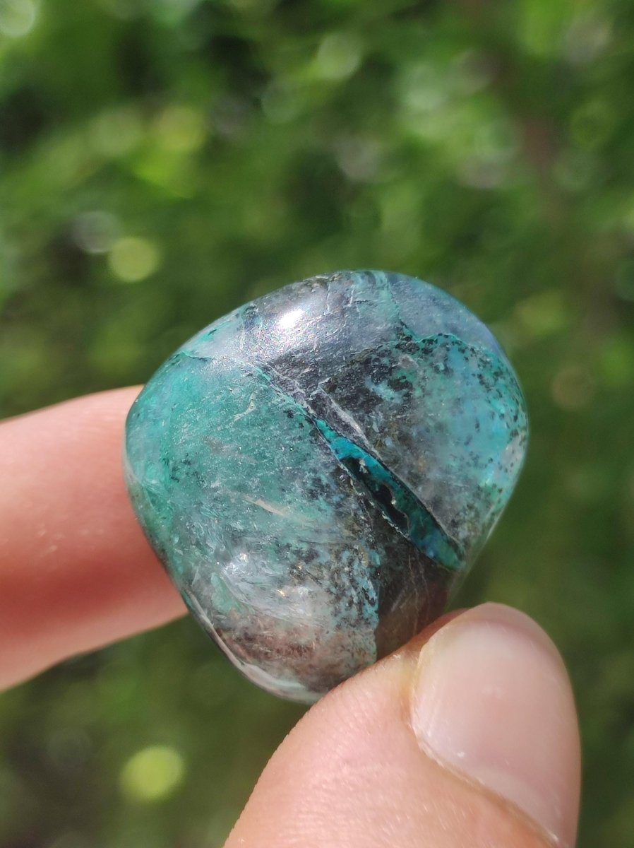 AAA Quantum Quattro Chrysocoll Shattuckit Quarz Azurit blau Natur Heilstein Meditation Ritual Indianer Schamanen Edelstein Mineral Sammler - Art of Nature Berlin