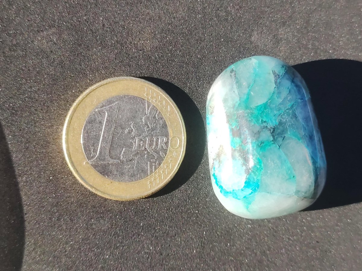 AAA Quantum Quattro Chrysocoll Shattuckit Quarz Azurit blau Natur Heilstein Meditation Ritual Indianer Schamanen Edelstein Mineral Sammler - Art of Nature Berlin