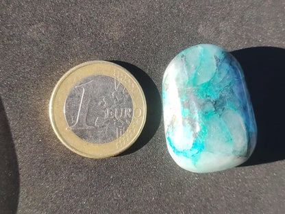 AAA Quantum Quattro Chrysocoll Shattuckit Quarz Azurit blau Natur Heilstein Meditation Ritual Indianer Schamanen Edelstein Mineral Sammler - Art of Nature Berlin